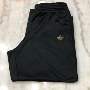 Nike SB Wide Leg Athletic Pants Boys Size XL Black/Gold Embroidery